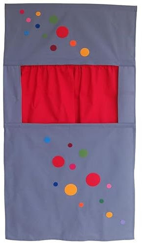 Mú - Türtheater aus grauem Stoff – Baumwolle – 92037A