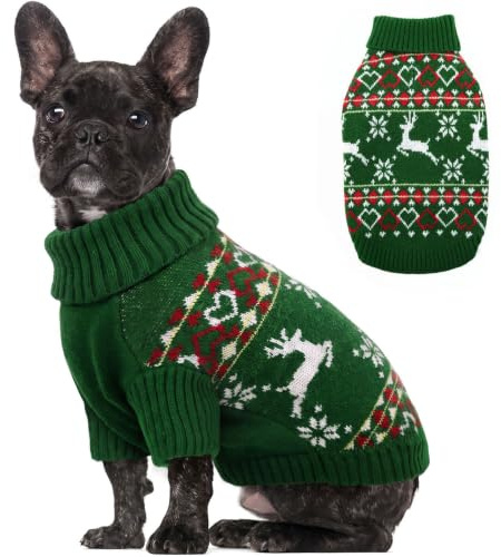KONVINIT Hundepullover Mittelgroße Hunde Warme Xmas Dog Sweater Cosy Jumper