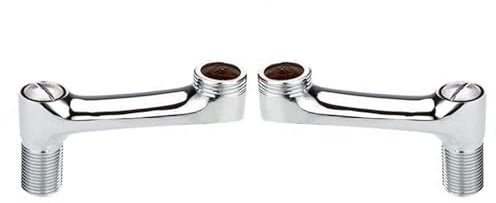 BiaoTeng Exzenter Anschluss 1/2 - 3/4 Verstellbare Schwenkarme Adapter Wandmontage Duscharmatur Messing 2 Stück S-Anschluss Armaturen, A