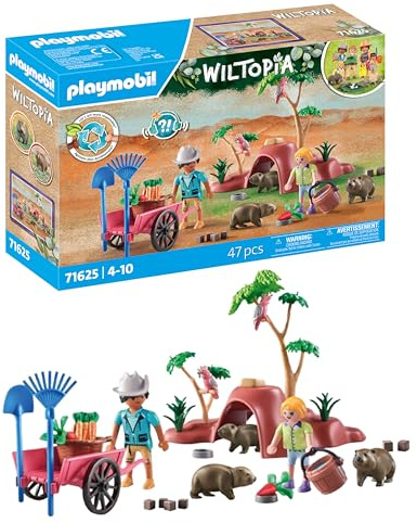 PLAYMOBIL | Wiltopia | Wombat Unterschlupf | nachhaltiges Spielzeug für Kinder ab 4 Jahren | 71625