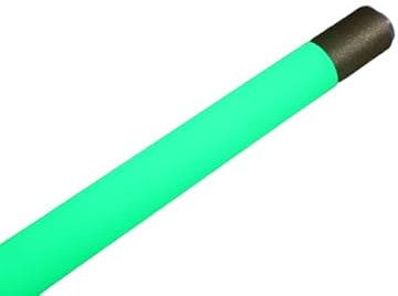 Lichtidee Deluxe Led Leuchtstab softton IP20 63cm grün 10Watt Party Deko Schaufenster farbig bunt mit weißem Anschluß Kabel mit Schalter und goldener Glitzer Folie