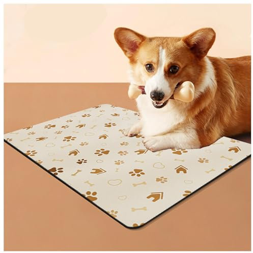 Hundematte für Futter und Wasser, für Futter und Wasser, schnell trocknend, Gummi, leicht zu reinigen und keine Flecken, Katzen-Platzsets für Futter und Wasser für Hund und Katze, D-40 x 60 cm