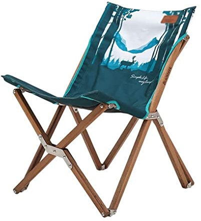 REEKOS Outdoorstuhl Campingstuhl Klappstuhl Camping Outdoor Klappstuhl Tragbarer Holz Freizeitstuhl Garten Massivholz Home Rückenlehne Lounge Chair Angelstuhl Faltstuhl Camping-Stühle (Color : E)