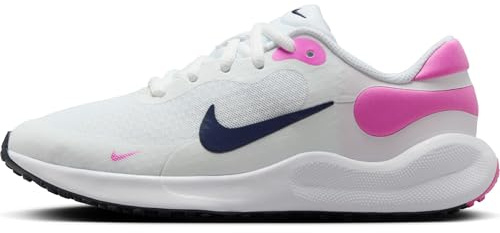 NIKE FB7689-103 Revolution 7 Men White/Midnight Navy-Playful Pink UK 1