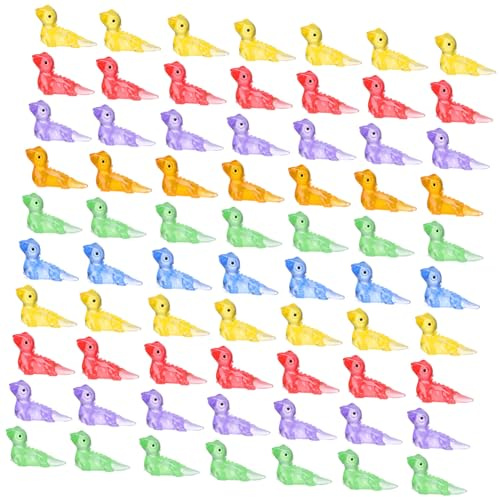 PHENOFICE 60pièces Lot de Mini Figurines De Lézards Résine Couleurs Lumineuses pour Décoration De Jardin Micro Paysage Terrariums Et Bureaux Animaux Miniatures Glow in The Dark