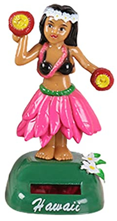 Moxeupon Hawaienne Voiture Figurines De Danse Solaires, Figurine Solaire Dansante, Figurines Oscillantes Hawaii Girl Car Decor, Figurines De Poupées Miniatures Hawaii Girl