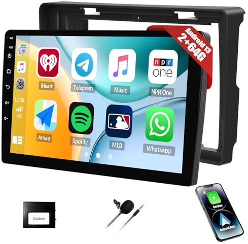 [2GB+64GB] SIXWIN Android 13 Radio Coche para Citroen Berlingo 2015-2018/Peugeot Partner 2008-2019 con CarPlay&Android Auto&Mirrorlink,9 Pulgadas Pantalla Táctil con Bluetooth/WiFi/GPS/FM/RDS/USB