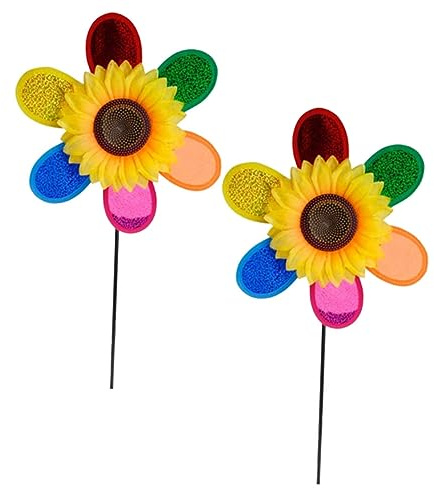 NAMOARLY Outdoor Decorative Windmill 2pcs Pin Wheel Toys for Boys and Girls Garden Decor Windmill Craft Decor