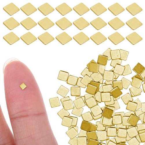Vergoldete Kupfer Lötlaschen für Schmuckreparaturen, 150 Stück | Kleine Lötchips, Starke Verbindung, Vielseitig Einsetzbar, Leichtes Löten, Goldfarben