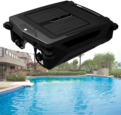 levigationlu Robot Limpiafondos Piscina con Carga Dual Solar Y Recargable, Robot De Piscina Sin Cable, Skimmer Flotante Piscina De 2 Modos, Inteligente para Evitar Obstáculos
