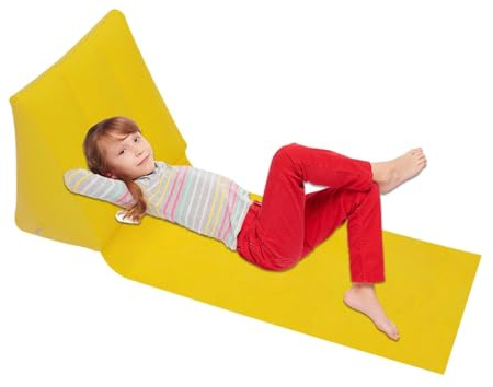 Generisch Matelas isolant - Coussin de plage gonflable - Coussin de camping - Coussin de plage floqué en PVC - Chaise longue gonflable pour les voyages, le camping en plein air
