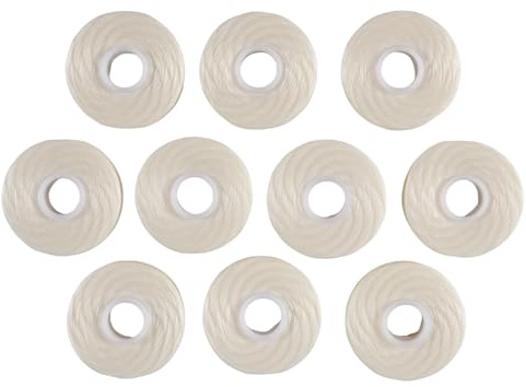 Janasiba Lot de 10 rouleaux de fil dentaire de qualité européenne - Bobines de cire - Flavoured - Flavoured - Fil plat - Fil dentaire