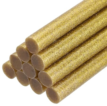 PATIKIL Hot Glue Sticks for Glue Gun, 10 Pcs Colored Hot Melt Adhesive Bulk Sticks for DIY Craft Projects Art Decoration Home Repairs, Golden Yellow (11mm x 200mm)