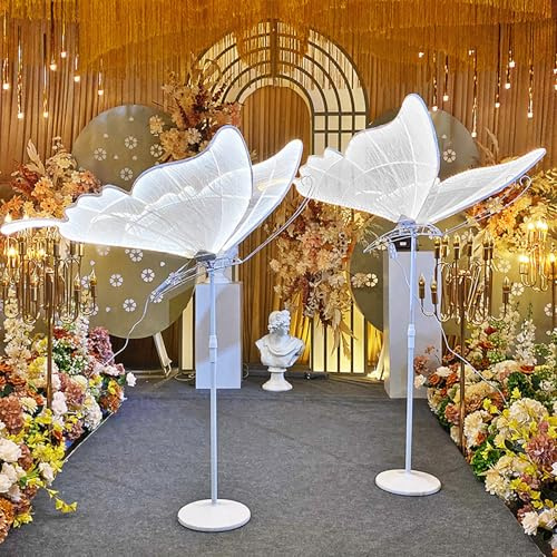 Lampadaire de mariage en forme de papillon, lampe LED créative sur pied pour décoration de fête