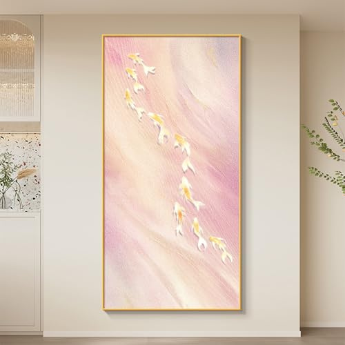 Peinture Décorative pour Boîte À Compteurs, Installation Simple Cache Tableau Electrique Art Mural Boîte À Compteurs Chambre À Coucher, DéCoration Salon(Gold C,70 * 140cm/27.5 * 55.1in)