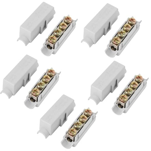Durchgangsverbinder 5 Stück Klemmblock Hutschiene 2 polig 100A 1000V kabelklemmen Elektro Lüsterklemmen Werbindungsklemme für Deckenleuchten Schalter Elektroinstallation Amperemeterve