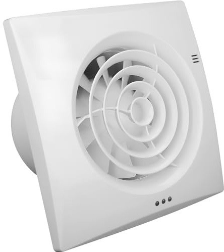 VENTS 100mm Bathroom Extractor Fan with PIR Motion Sensor | Quiet, Low-Energy DC Motor With Automatic Activation When Movement Is Detected