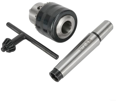 Drill Chuck Tool with MT2 for morse Taper Arbor, Keyed Chuck for Lathe with 5/64 to 1/2 Capacity, Grip