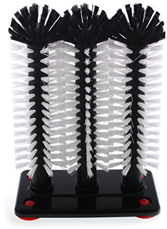 Gläserspülgerät mit 3 Gläserspülbürsten a' 25 cm, Hefeweizenglas geeignet