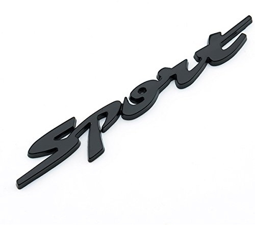 Dsycar 1 Pcs 3D Métal Sport De Voiture Côté Fender Arrière Coffre Emblème Badge Autocollant Sticker (Noir)