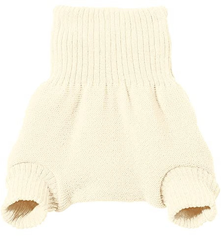 Disana WOLLWINDELHOSE, 100% Bio-Merinowolle GOTS, IVN Best | Newborn Neugeborene Baby Kleinkind, Kind Unisex | Baby Erstausstattung | Made in Germany | Natur Gr. 50-56