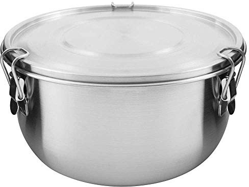 Tatonka Edelstahldose Foodcontainer - Essensbehälter mit Deckel, Clip-Verschlüssen - 0,75L / 1L / 1,5L / 2L Volumen - unzerbrechlich, schadstofffrei, spülmaschinenfest