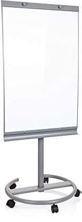 hjh OFFICE 830023 2in1 Flipchart MULTIBOARD 93,5 x 63 cm Mobiles Whiteboard mit Ständer, höhenverstellbar & neigbar