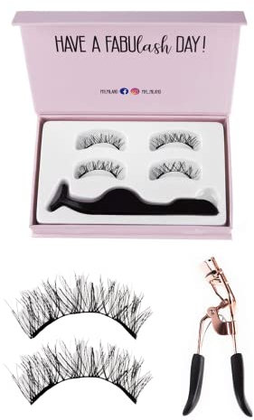 Ciglia Magnetiche ANGEL Riutilizzabili – Kit 4 Pezzi Effetto 3D con Applicatore e Piegaciglia – Impermeabili, Senza Colla, Morbide e Naturali – Per Trucco Occhi Elegante e Dinamico – Idea Regalo