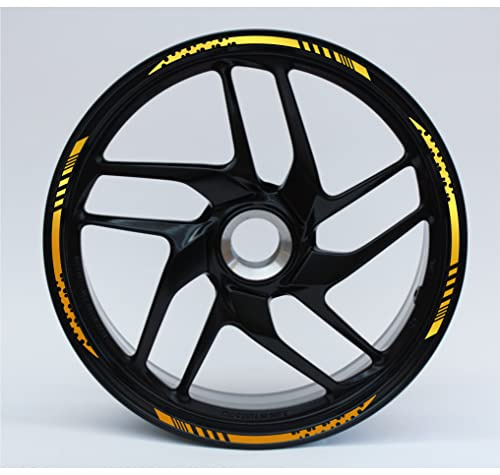 Adesivi per cerchi moto 17'' POLLICI SET COMPLETO 16 STRISCE stickers cerchioni strisce bordo strips ruote Colore a scelta COD.D0001 (ORO)