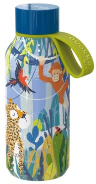 Quokka KIDS BOTELLA TERMO SOLID CON COLGADOR JUNGLE 330 ML