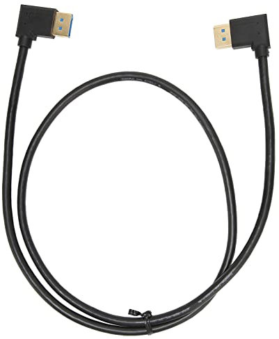 Goshyda 8K DisplayPort 1.4 Cable 1m/3.3ft, 90 Degree Right Angle DP Male to DP Male Cable, Support 8K 60Hz, 4K 144Hz and 2K 165Hz, for Laptop Gaming Monitor