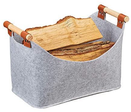 Borsa in Feltro Per Legna Da Ardere,Feltro Per Borsa Per Legna Da Ardere,Pieghevole Borsa Portalegna,Borsa Versatile,Pieghevole Cesto Per Legna Da Ardere Con Rinforzate Manici,Borsa Spesa
