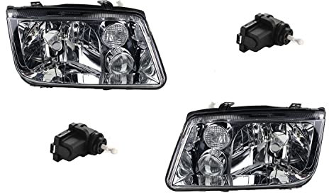 Johns, Scheinwerfer passend für VW Bora 1J2 98-05 + H4 H3 Set Links Rechts + Stellmotor