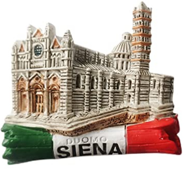 Siena Italy 3D-Wahrzeichen-Kühlschrankmagnet, Souvenir-Geschenk, Kunstharz, handgefertigt, für Zuhause und Küche
