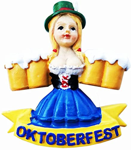 München Deutschland Oktoberfest Mädchen München Magnet Kühlschrank Kühlschrank Magnet Deko Aufkleber Souvenir Harz Basteln Küche Whiteboard