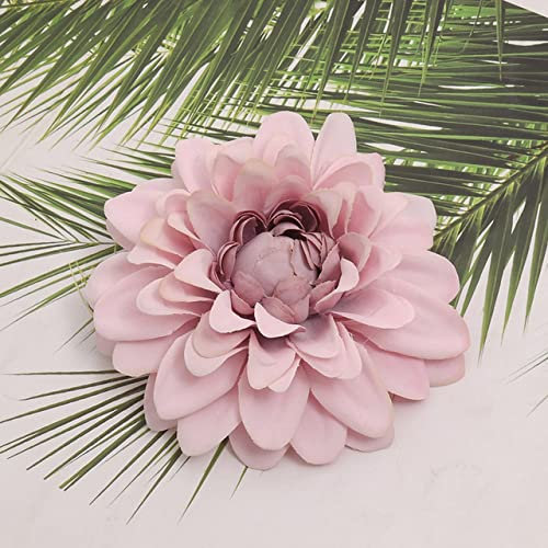 NevStp 20 Stück Dahlie, künstliche Seidenblumen, Köpfe für Hochzeitsdekoration, Rose, DIY-Kranz, Scrapbooking, Handwerk, gefälschte Blume, lila Farbe