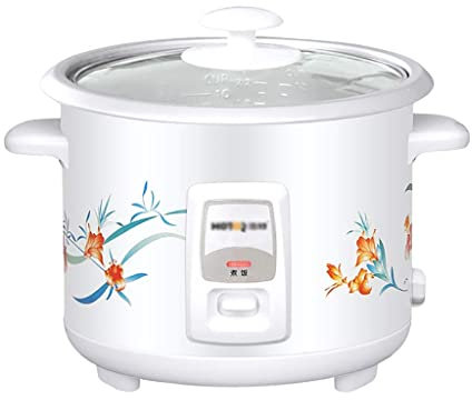 Cuociriso (0,6 Litri / 250 W) Pentola Interna di qualità Domestica Dormitorio Mini Piccoli elettrodomestici Vetro temperato può ospitare Fino a 1 Persona cuociriso