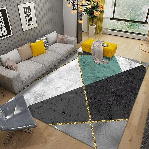 RUGMRZ Teppich Jugendzimmer Geometrische Vereinfachung Natur Teppich antirutsch Teppich Teppich auslegeware140X200cm