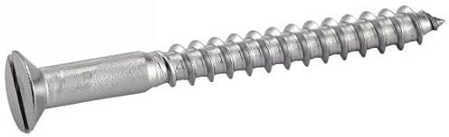 ACTON Vis à bois tête fraisée fendue - Inox A4 6x80 mm - Boîte de 100 - Vis, pointes, boulons