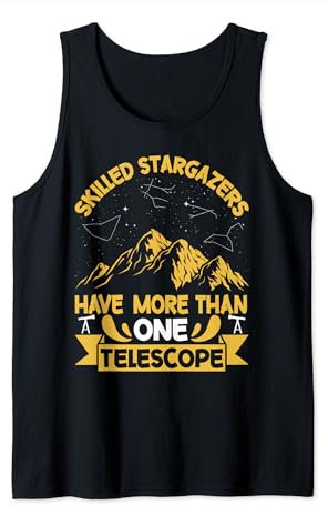 Teleskop Nachthimmel Uhr Sterne Astronomie Liebhaber Tank Top