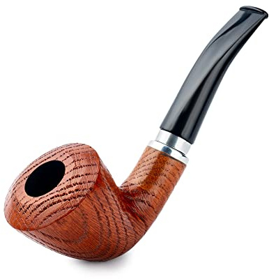 Dr. Watson - Tobacco Pipe, Calabash 21 series, Handcrafted from oak wood, Fits 9mm filter (Brown)