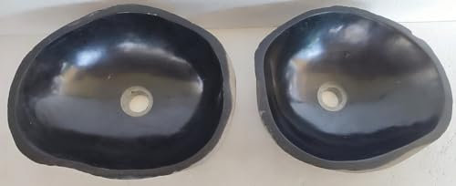 Double vasque lavabo en pierre naturelle DUO réf 48AB