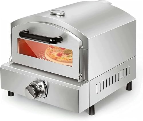 Forno per pizza elettrico professionale a gas per pizza, temperatura uniforme a 360°, resistenza alle alte temperature e alla corrosione, per ristorante domestico