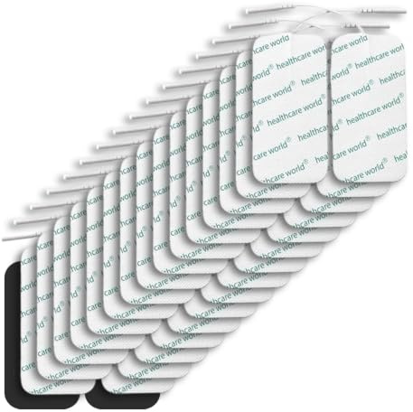 TENS-Elektrodenpads, 5 x 10 cm, vorverdrahtet (32 Stück), kompatibel mit TPN-, Lloyds- und Neurotrac-Geräten zur Linderung von Knie-, Rücken-, Schulter- und Muskelschmerzen