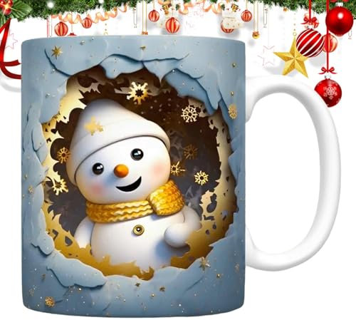 -Kaffeetasse, -Weihnachtsbecher, einzigartige Keramik-Kaffeetassen, - -Design, für Bar, Restaurant, Kaffee, Milch