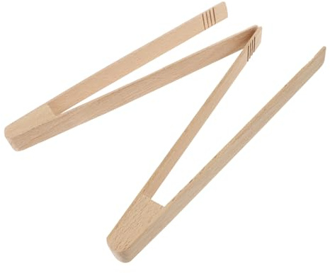 CONGARTENO Edelstahl Grillklemme 2 Stück Stabile und Brotzange für Täglichen Gebrauch und Grill im Freien Beige Küchenzange für Bbq und Buffet