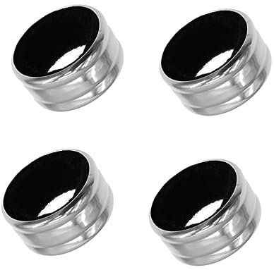 MAGICLULU Stainless Steel Wine Bottle Collar Ring Drip Stop for Bottles Leak-Proof Wine Drop Ring with Stripe Pattern 4pcs Set Household and Restaurant Bar Use
