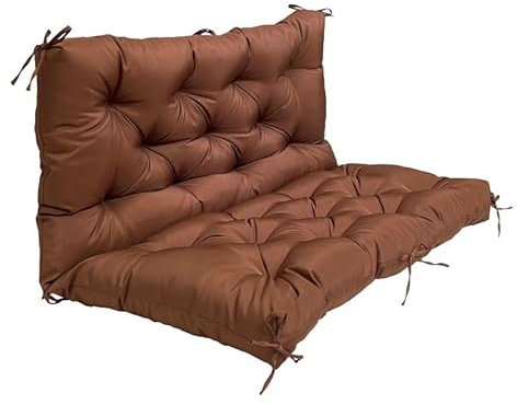 Dickes, rutschfestes Outdoor-Schaukelkissen für Gartenbank, 2- und 3-Sitzer, Terrassenmöbel, Ersatz mit Rückenlehne, überfüllte Sitzkissen für den Außenbereich