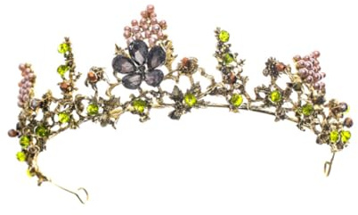 Beavorty Tiara Hair Accessory Alloy and Rhinestone Wedding Crown European Baroque Hollow Crown Party Headpiece for Brides, Photography Props for Girls and Ladies