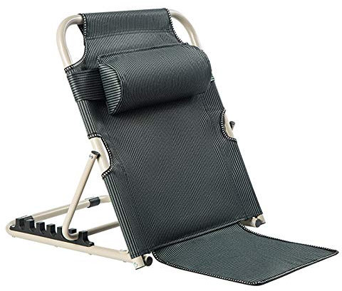 J Verstellbare, gepolsterte, leichte Bettrückenlehne, Lesekissen, neigbare, verstellbare Sit-Up-Rückenlehne, Oxford-Stoff + Stahlrahmen, für Strand, Reisen, Lounge, Camping, für Erkerfenster, Lesen,